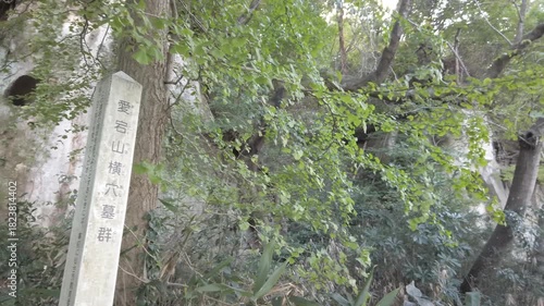 November 1, 2025, Sendai, Miyagi Prefecture, Japan.Photograph of the Atagoyama cave tombs.