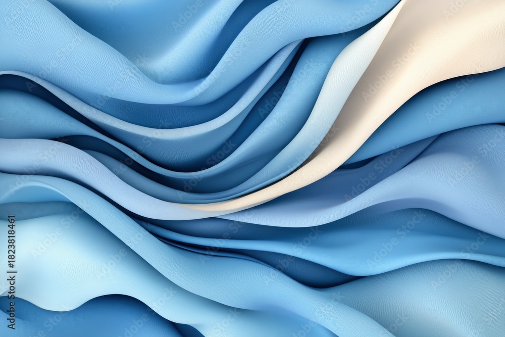 Obraz premium Soft gradient waves in cool tones