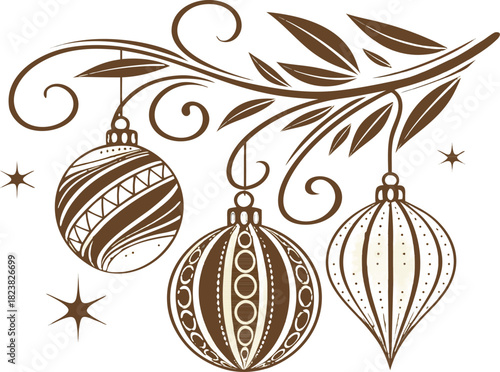 Elegant golden festive ornaments isolated on transparent background, matte glow and glitter texture, high-resolution clean vector style, premium and exclusive, perfect for stock use.