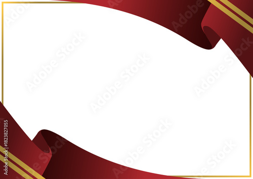 red golden border certificate frame border design