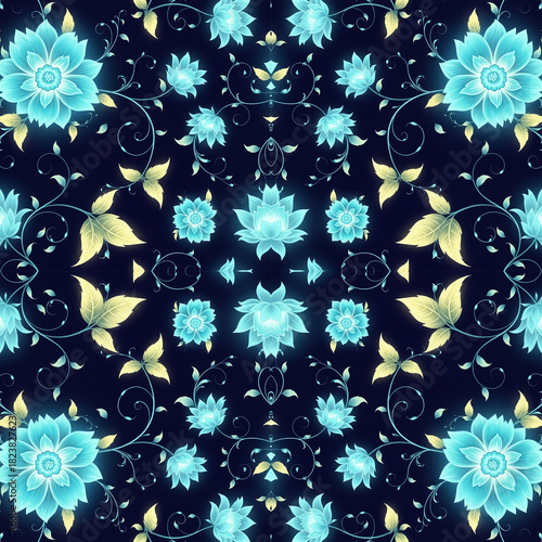 Wallpaper Mural “Seamless Floral Pattern Collection – Vintage Botanical, Paper-Cut, Folk Art, Geometric & Modern Flower Designs” Torontodigital.ca