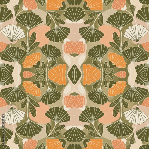 Wallpaper Mural “Seamless Floral Pattern Collection – Vintage Botanical, Paper-Cut, Folk Art, Geometric & Modern Flower Designs” Torontodigital.ca