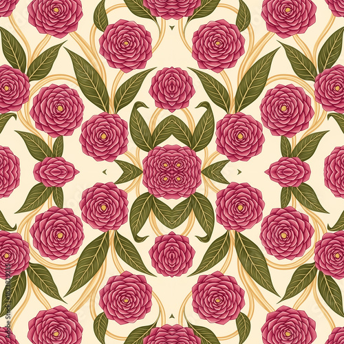 Wallpaper Mural “Seamless Floral Pattern Collection – Vintage Botanical, Paper-Cut, Folk Art, Geometric & Modern Flower Designs” Torontodigital.ca