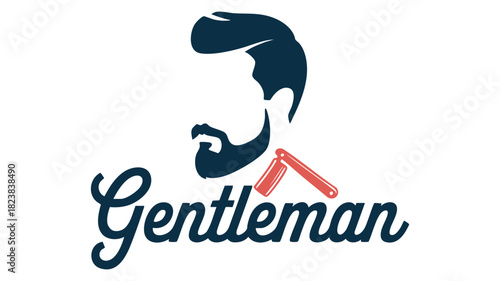 Gentleman barber shop logo design