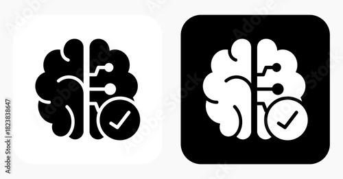 Smart Decision black and white icon