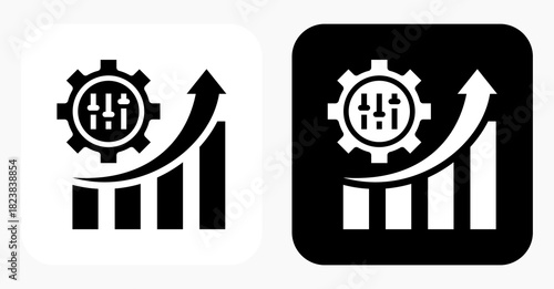 Process Optimization black and white icon