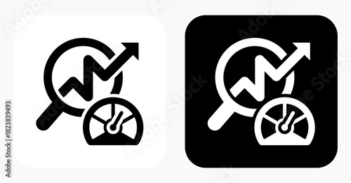 Performance Analysis black and white icon