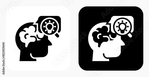 Cognitive Assistant black and white icon