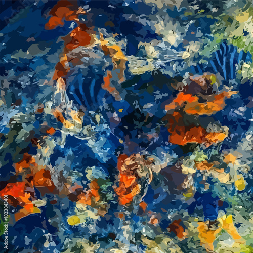 Abstract colorful artistic texture art. Vintage acrylic painting, creative brush strokes. illustration vector