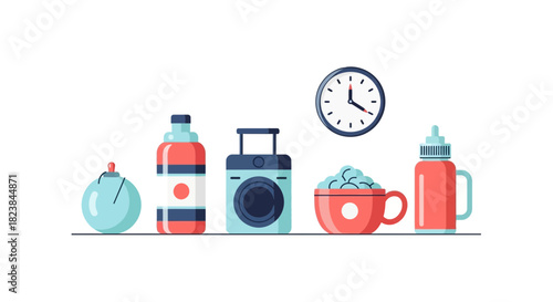 Charming collection of baby essentials for a modern nursery, perfect for parents and caregivers seeking adorable designs for baby shower invitations