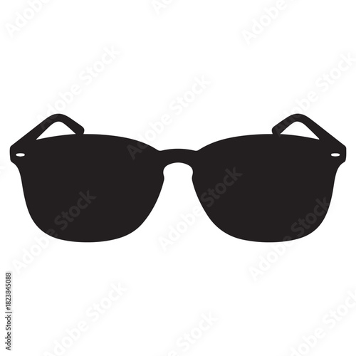 Sunglasses in Black and White Vector Silhouette Graphic Element