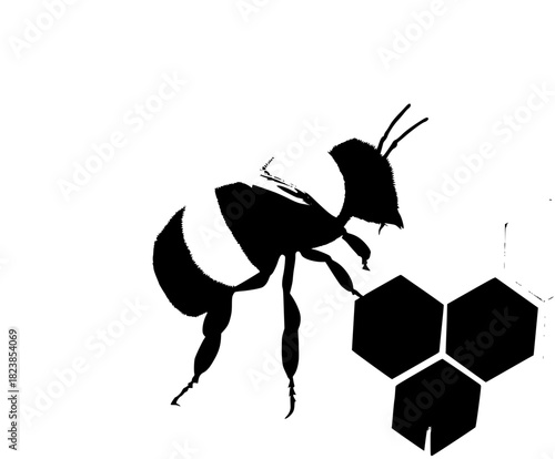 Bee's Bounty: Golden Guardian Hive | Clean, isolated vector art for creative projects.