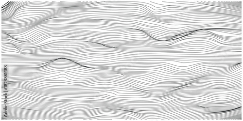 Loose Wavy Line Pattern Texture Simulating Flowing, Soft Fabric or Curtain Folds