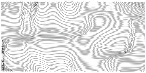 Tight Horizontal Line Texture Bent into Angled Swirls and Geometric Distortion