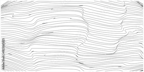 Dense Horizontal Line Texture with Subtle Vortex Swirl and Wavy Optical Effect