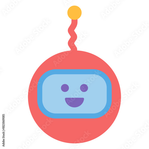 동그란 로봇 얼굴