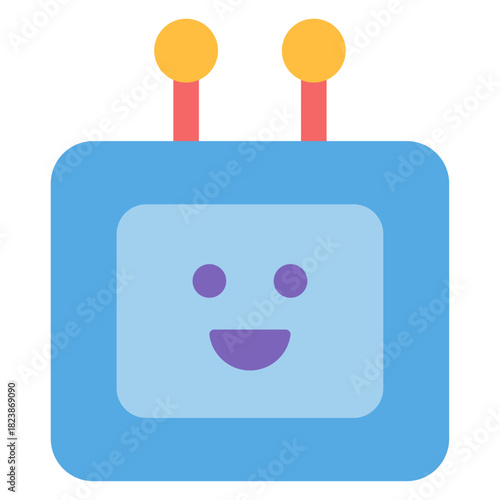 사각 로봇 얼굴