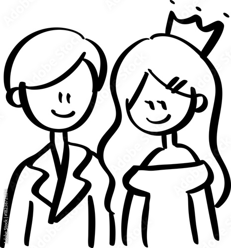 청첩장 커플 그림