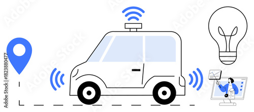 Autonomous vehicle technology. Autonomous vehicles rely on navigation, wireless communication, and innovative connectivity. Autonomous systems enhance transport efficiency and safety. For smart