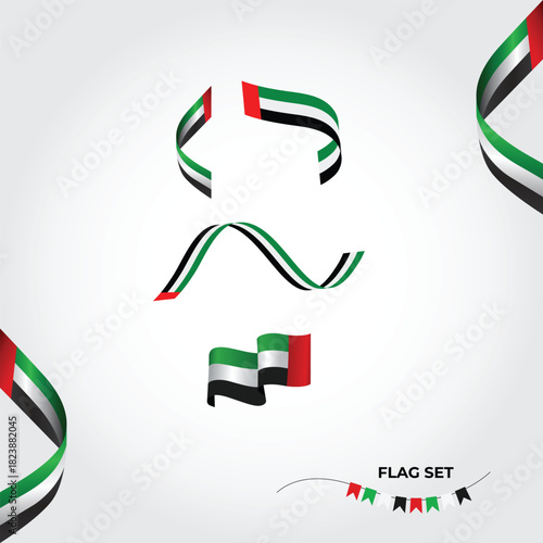 Flag Collection Set Of United Arab Emirates 