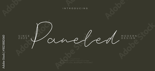 Abstract Fashion font alphabet. Minimal modern urban fonts for logo, brand etc. Typography typeface uppercase lowercase and number. vector illustration