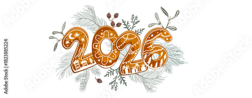 Vector illustration of new year 2026