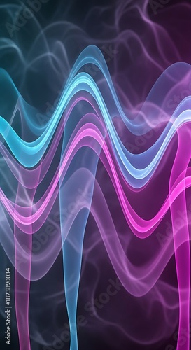 Abstract Waves of Color - A Mesmerizing Display of Light and Form.
