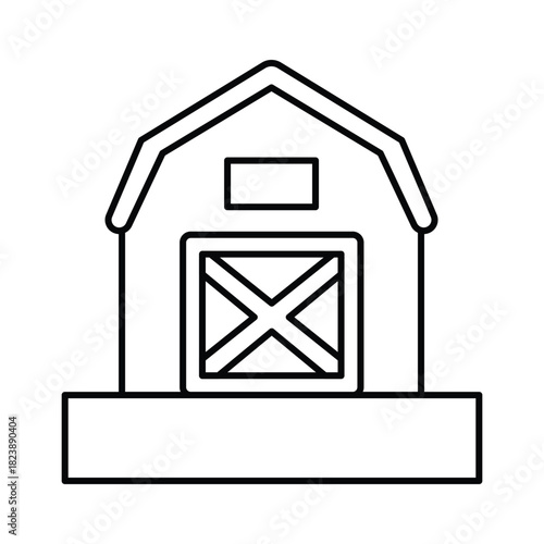 Barn Vector icon which can easily modify or edit