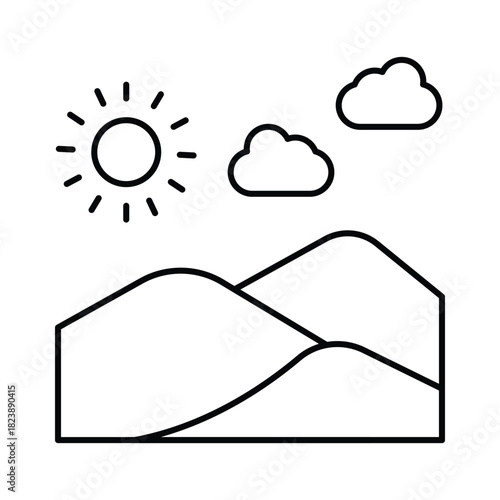 Desert Vector icon which can easily modify or edit