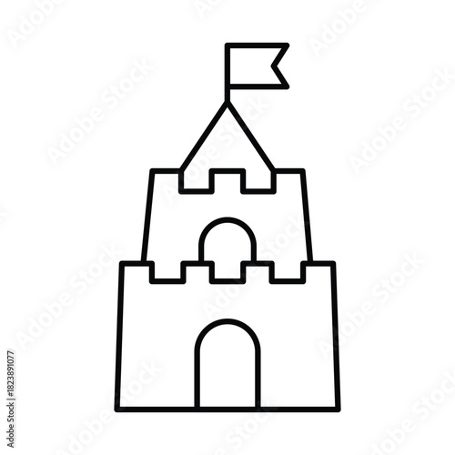 Castle Vector icon which can easily modify or edit