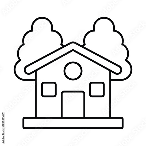 House Roof Vector icon which can easily modify or edit