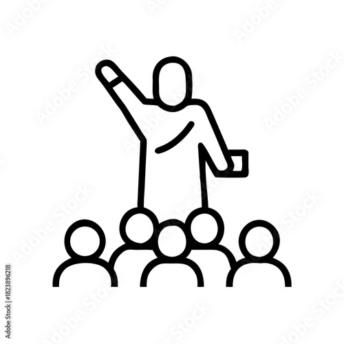 Jesus delivering a powerful message to a large crowd