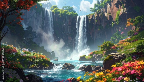 旅に出たくなるようなファンタジックな風景画