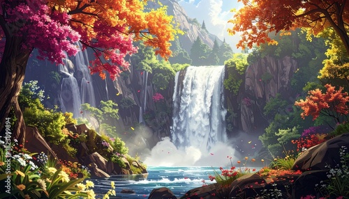 旅に出たくなるようなファンタジックな風景画