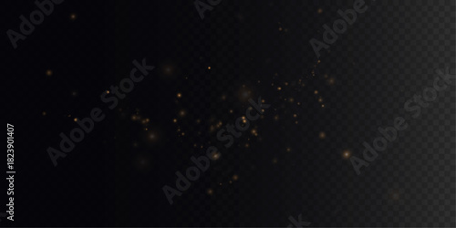 Bright golden sparkling magical dust trail .