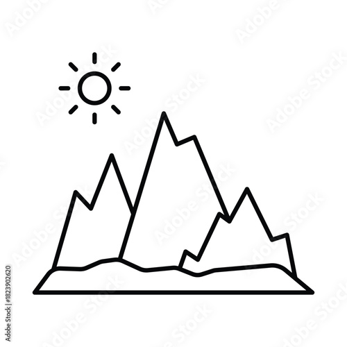 Mountain Range Vector icon which can easily modify or edit