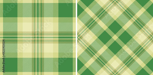 Check texture plaid of seamless background tartan with a textile vector fabric pattern. Set in summer colors. English fashion trends for the season.