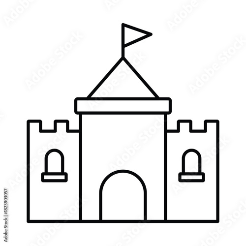 Castle Vector icon which can easily modify or edit