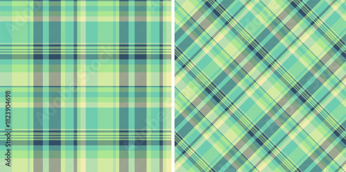 Seamless textile vector of plaid fabric pattern with a tartan check texture background. Set in gradient colors. Stylish festive outfits for special occasions.