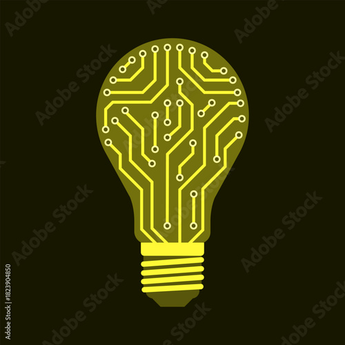 Printed circuit board shaped like a lightbulb
