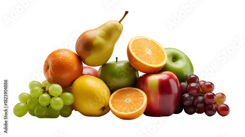 Fototapeta Naklejka Na Ścianę i Meble -  Assortment of fresh fruits on a dark background