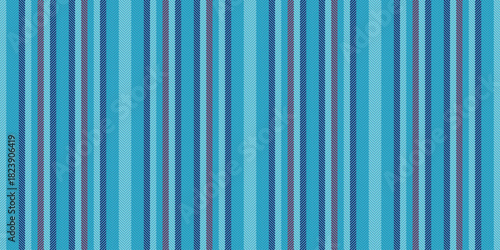 Fress stripe textile seamless, school pattern texture background. Spg lines vector fabric vertical in cyan and indigo colors.
