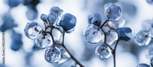 Wallpaper Mural Blue berries on a branch. Torontodigital.ca