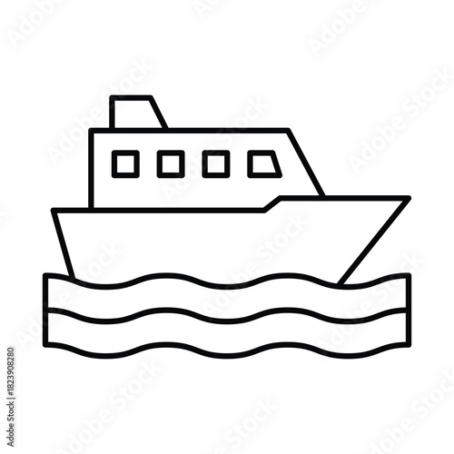Boat Ride Vector icon which can easily modify or edit