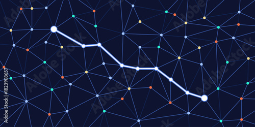 The shortest way to connect two points efficiently in a network