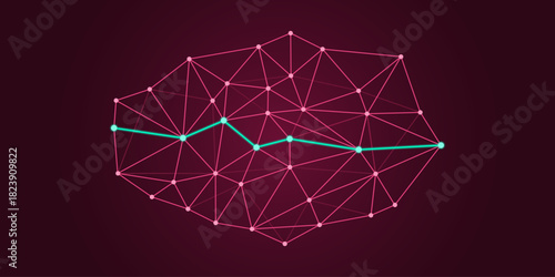 The shortest way to connect two points efficiently in a network