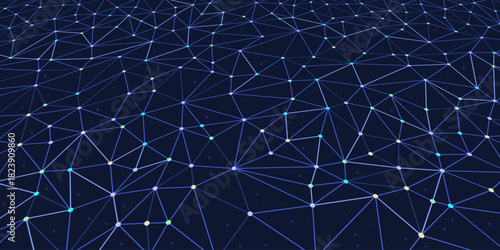 Abstract geometric background: network of connected dots