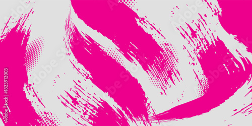 halftone on ping background. Dots glitter or halftone glitter pattern texture Pop Art Style Background.