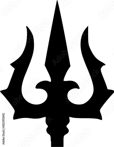 Modern Lord Shiv Silhouette Icons in Minimal Pure Black Vector Design