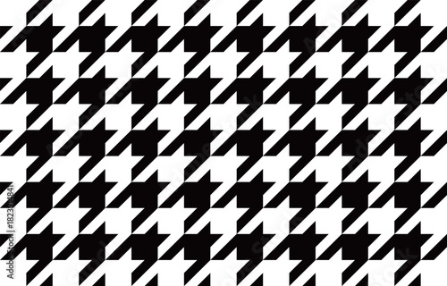 モノクロのハウンドトゥース　大きめサイズ　Web　Adobe Illustrator Artwork